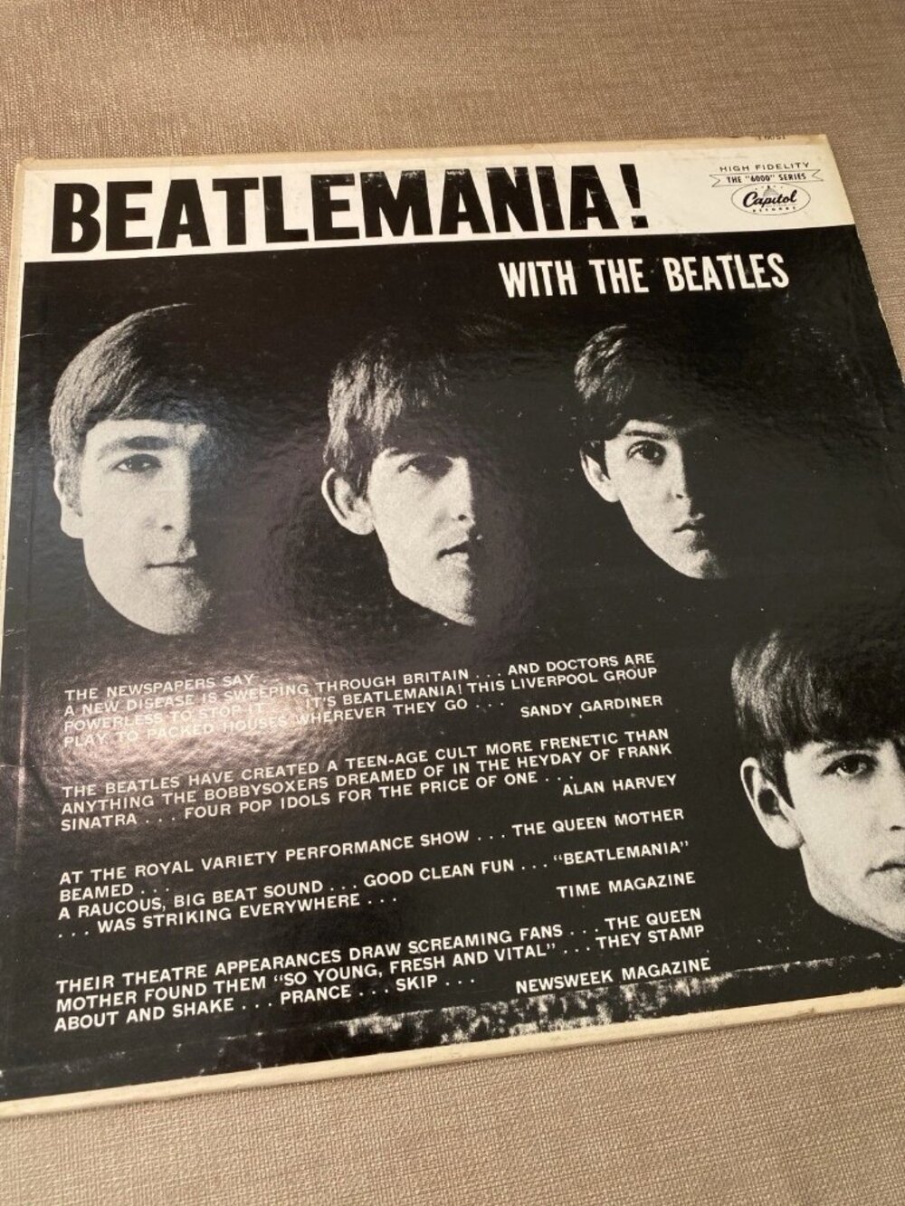 The Beatles Beatlemania With The Beatles LP T-6051 Canada Capitol Clean Vinyl